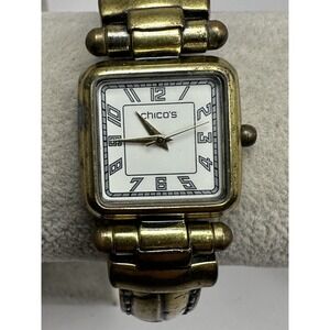 Chico's CH-203G New Battery Ladies Cuff Watch 25MM 6.25" H26